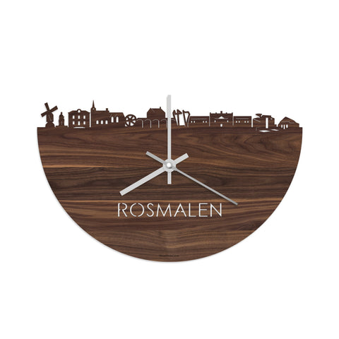 Skyline Klok Rosmalen Noten houten cadeau decoratie relatiegeschenk van WoodWideCities