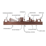 Skyline Klok Rotterdam Eiken Eiken houten cadeau wanddecoratie relatiegeschenk van WoodWideCities