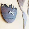 Skyline Klok Rotterdam Palissander Palissander houten cadeau wanddecoratie relatiegeschenk van WoodWideCities