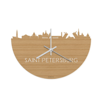 Skyline Clock Saint Petersburg Bamboo