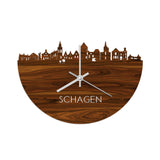 Skyline Klok Schagen Palissander houten cadeau wanddecoratie relatiegeschenk van WoodWideCities