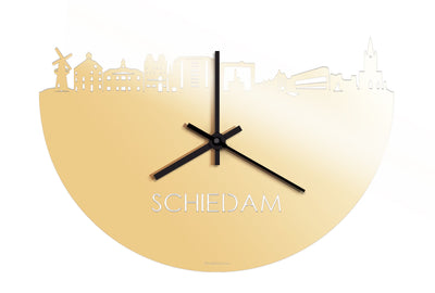 Skyline Clock Schiedam Gold Metallic
