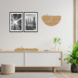 Skyline Klok Schiermonnikoog Bamboe houten cadeau decoratie relatiegeschenk van WoodWideCities