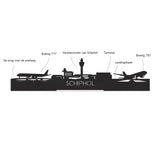 Skyline Klok Schiphol Noten houten cadeau wanddecoratie relatiegeschenk van WoodWideCities