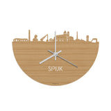 Skyline Klok Spijk-Zevenaar Bamboe houten cadeau decoratie relatiegeschenk van WoodWideCities