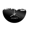 Skyline Clock Sydney Black Glossy