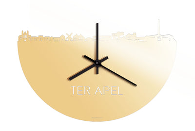 Skyline Clock Ter Apel Gold Metallic
