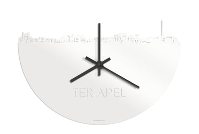 Skyline Clock Ter Apel White Glossy