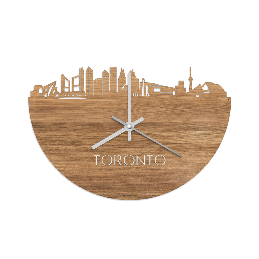 Skyline Klok Toronto Eiken houten cadeau decoratie relatiegeschenk van WoodWideCities