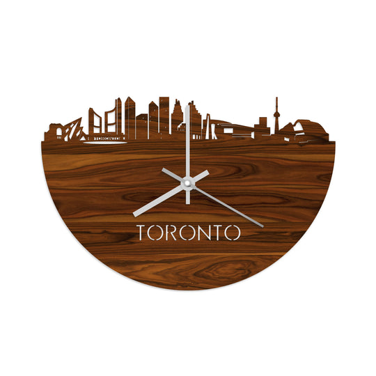 Skyline Klok Toronto Palissander houten cadeau decoratie relatiegeschenk van WoodWideCities