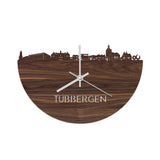 Skyline Klok Tubbergen Noten houten cadeau decoratie relatiegeschenk van WoodWideCities