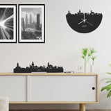 Skyline Klok Urk Black Zwart houten cadeau wanddecoratie relatiegeschenk van WoodWideCities