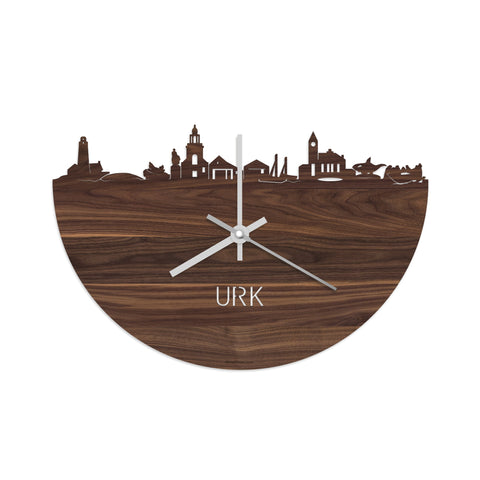Skyline Klok Urk Noten houten cadeau wanddecoratie relatiegeschenk van WoodWideCities