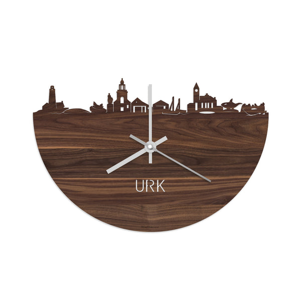 Skyline Klok Urk Noten houten cadeau wanddecoratie relatiegeschenk van WoodWideCities