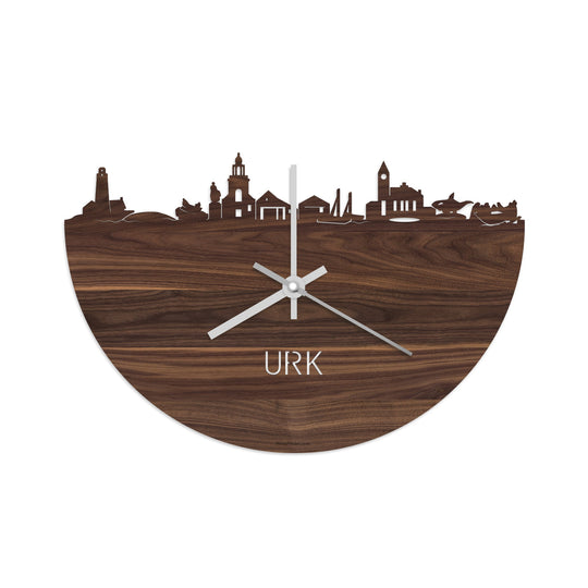 Skyline Klok Urk Noten houten cadeau wanddecoratie relatiegeschenk van WoodWideCities