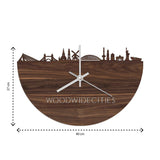 Skyline Klok Utrecht Noten houten cadeau wanddecoratie relatiegeschenk van WoodWideCities
