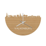 Skyline Klok Valkenburg Bamboe houten cadeau decoratie relatiegeschenk van WoodWideCities