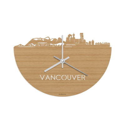 Skyline Clock Vancouver Bamboo