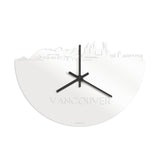 Skyline Klok Vancouver Wit glanzend gerecycled kunststof cadeau decoratie relatiegeschenk van WoodWideCities