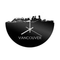 Skyline Clock Vancouver Black Glossy