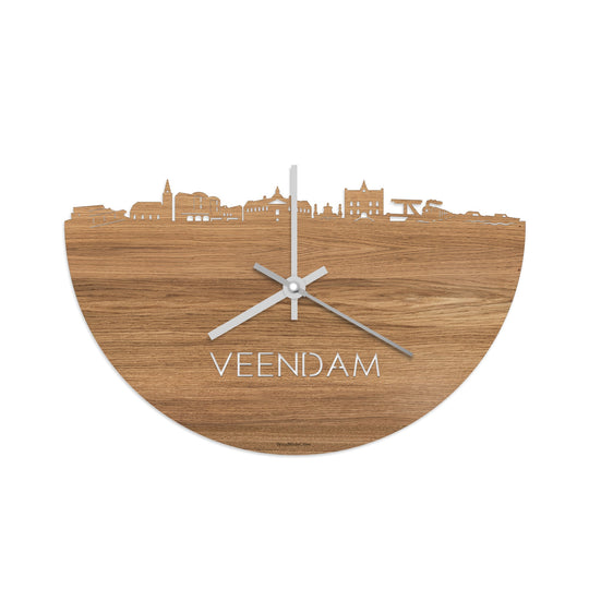 Skyline Klok Veendam Eiken houten cadeau decoratie relatiegeschenk van WoodWideCities
