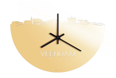 Skyline Clock Veendam Gold Metallic