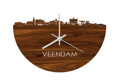 Skyline Clock Veendam Rosewood