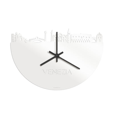 Skyline Clock Venezia White Glossy