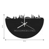 Skyline Klok Venezia Zwart glanzend gerecycled kunststof cadeau wanddecoratie relatiegeschenk van WoodWideCities