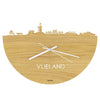 Skyline Klok Vlieland Eiken houten cadeau wanddecoratie relatiegeschenk van WoodWideCities
