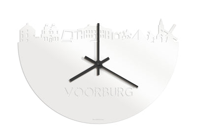 Skyline Klok Voorburg Wit Glanzend