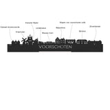 Skyline Klok Voorschoten Bamboe houten cadeau decoratie relatiegeschenk van WoodWideCities
