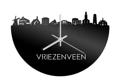 Skyline Clock Vriezenveen Black Glossy