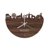 Skyline Klok Weert Noten houten cadeau wanddecoratie relatiegeschenk van WoodWideCities