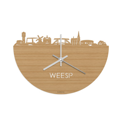 Skyline Clock Weesp Bamboo