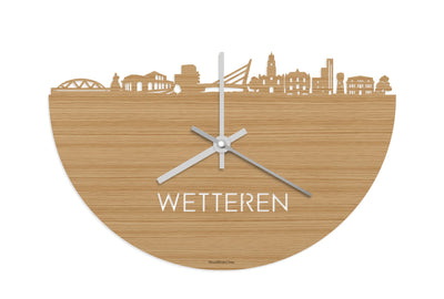 Skyline Clock Wetteren Bamboo