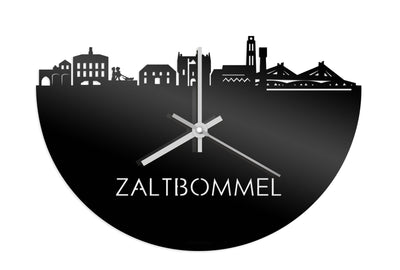 Skyline Clock Zaltbommel Black Glossy