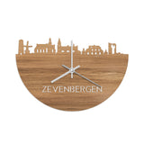 Skyline Klok Zevenbergen Eiken houten cadeau decoratie relatiegeschenk van WoodWideCities