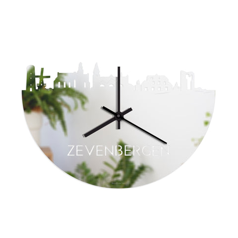 Skyline Klok Zevenbergen Spiegel gerecycled kunststof cadeau decoratie relatiegeschenk van WoodWideCities