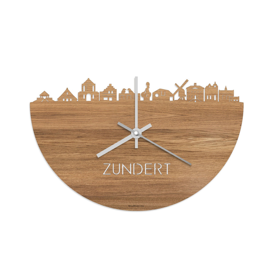Skyline Klok Zundert Eiken houten cadeau decoratie relatiegeschenk van WoodWideCities