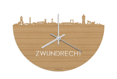 Skyline Clock Zwijndrecht Bamboo