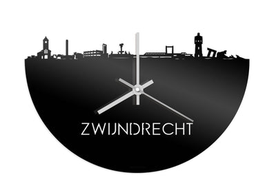 Skyline Clock Zwijndrecht Black Glossy