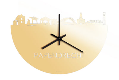 Skyline Clock Papendrecht Gold Metallic