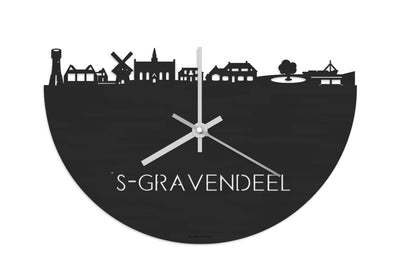 Skyline Clock 's-Gravendeel Black