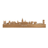 Skyline Köln Eiken houten cadeau decoratie relatiegeschenk van WoodWideCities