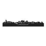 Skyline Landgraaf Zwart houten cadeau decoratie relatiegeschenk van WoodWideCities