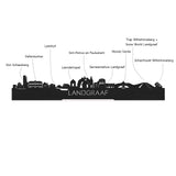 Skyline Landgraaf Palissander houten cadeau decoratie relatiegeschenk van WoodWideCities