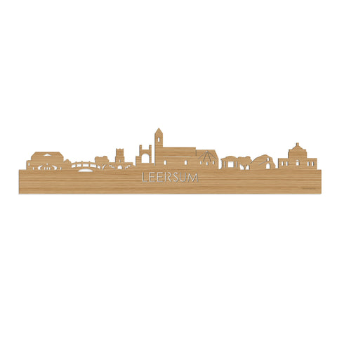 Skyline Leersum Bamboe houten cadeau decoratie relatiegeschenk van WoodWideCities