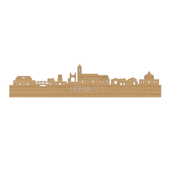 Skyline Leersum Bamboe houten cadeau decoratie relatiegeschenk van WoodWideCities