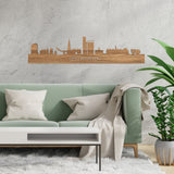 Skyline Leeuwarden Eiken houten cadeau decoratie relatiegeschenk van WoodWideCities